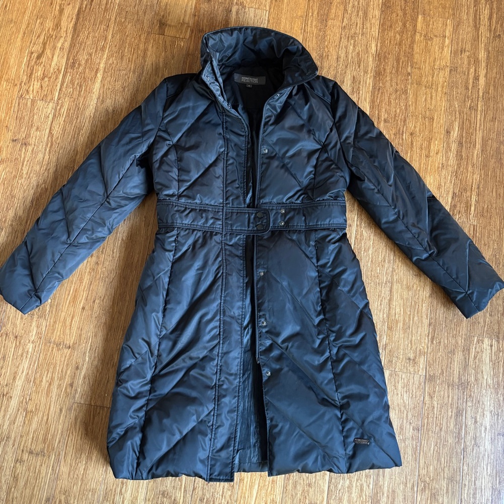 Kenneth Cole Reaction Black Puffer Coat